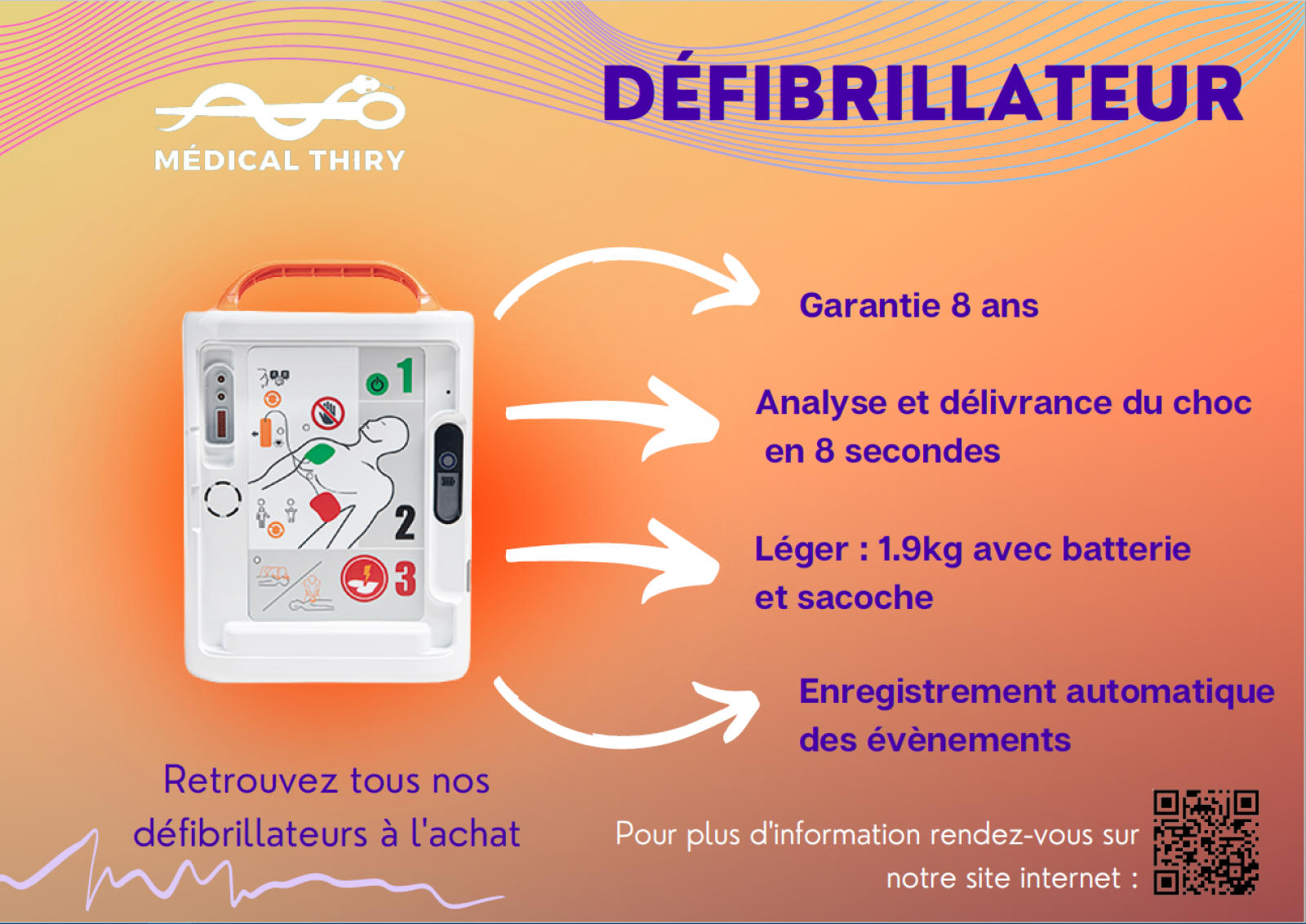 Défibrillateur automatique Dajac pour les professionnels - Livraison sur tout le bassin d'Arcachon 